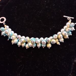 7.5" HANDBEADED METALLIC RESIN BEADING
